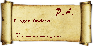 Punger Andrea névjegykártya