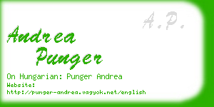 andrea punger business card